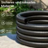 Wiltec Flexibler Förderschlauch 10m Spiralschlauch 50mm (2") schwarz mit Verstärkungsspirale Bewässerung Wasser Teich