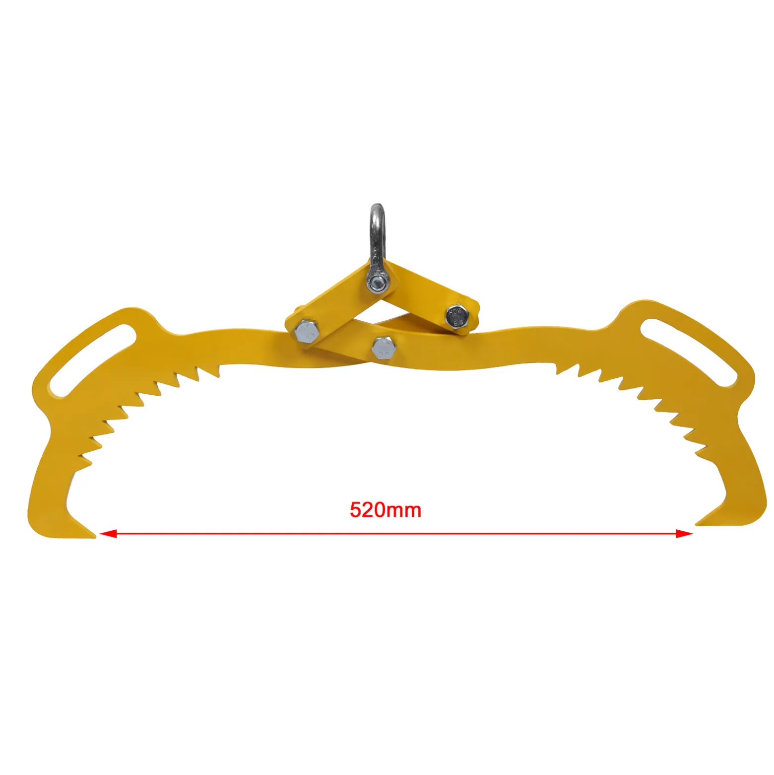 Wiltec Forstzange für Baumstämme bis 520 mm, 500 kg Zugkraft, Holzzange Hebezange Packzange mit 2 Klemmdornen
