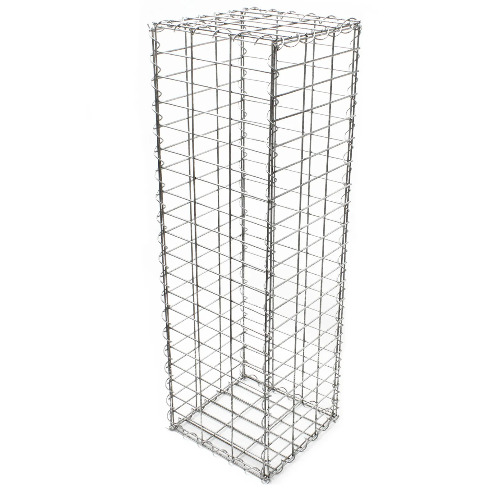Wiltec Gabione 100 x 30 x 30 cm aus Drahtgitter, feuerverzinkter Gabionenzaun, Steinkorb für Gabionenwand, Gabionen Sichtschutz und Gabionen Hochbeet