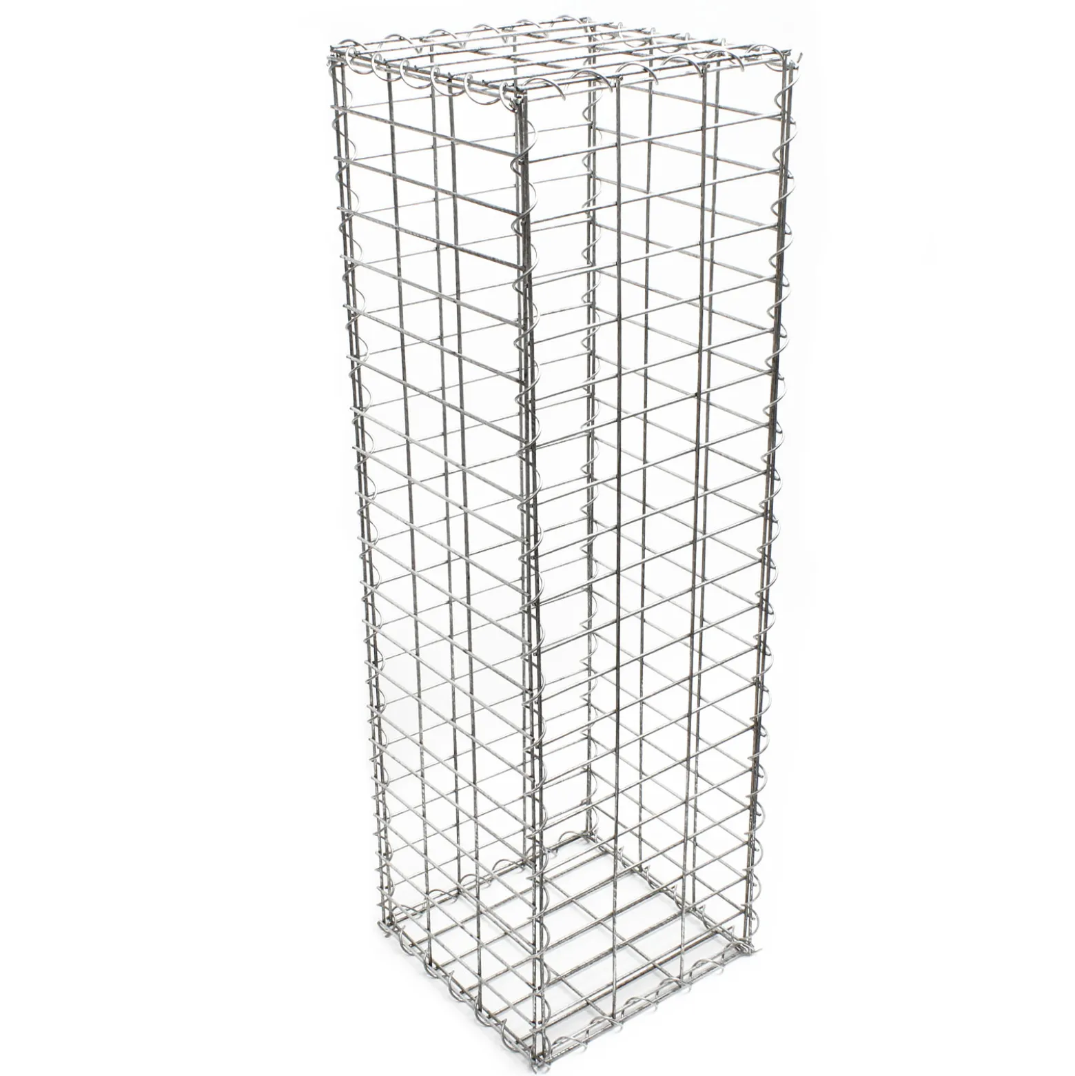 Wiltec Gabione 100 x 50 x 30 cm aus Drahtgitter, feuerverzinkter Gabionenzaun, Steinkorb für Gabionenwand, Gabionen Sichtschutz und Gabionen Hochbeet