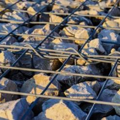 Wiltec Gabione 100 x 100 x 30 cm aus Drahtgitter, feuerverzinkter Gabionenzaun, Steinkorb für Gabionenwand, Gabionen Sichtschutz und Gabionen Hochbeet