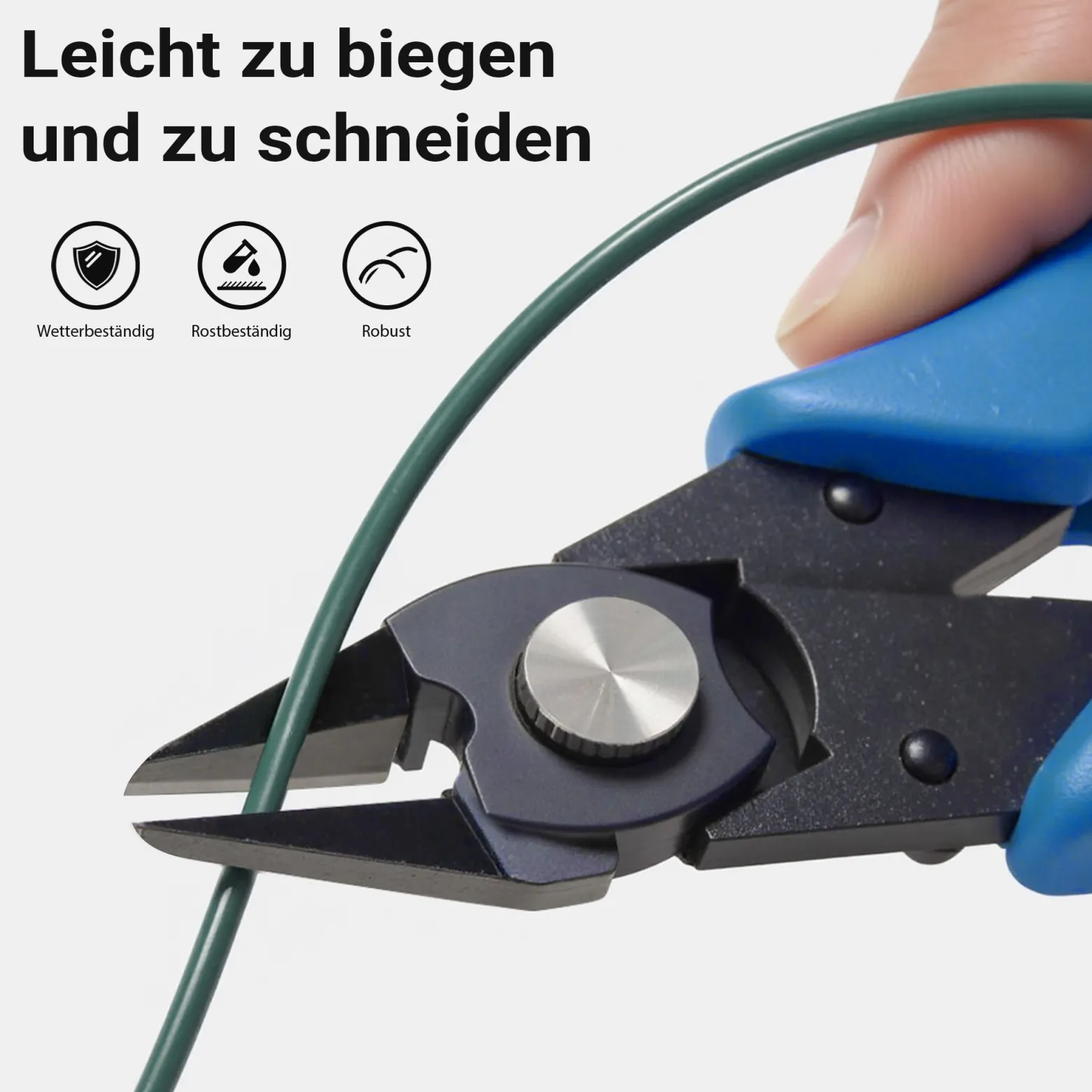 Wiltec Gartendraht grün Ø 1,6 mm x 50 m, Bindedraht Stahl verzinkt mit PVC-Beschichtung, Pflanzendraht mit Drahthalterung, flexibler Basteldraht