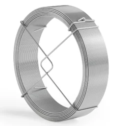 Wiltec Gartendraht Ø 1,5 mm, Wickeldraht 50 m, Bindedraht Stahl verzinkt, Pflanzendraht mit Abrollspinne, flexibler Basteldraht vielseitig