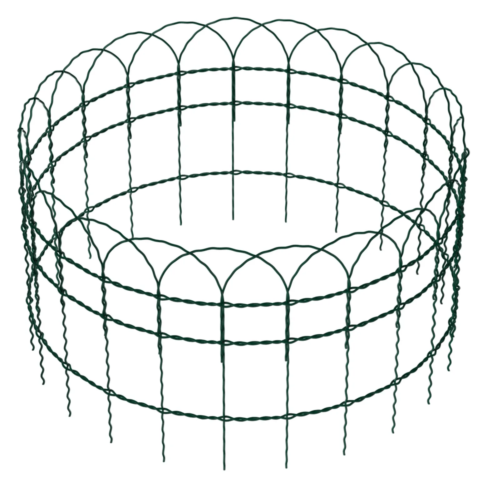Wiltec Gartenzaun 0,65 x 25 m grün, Maschendrahtzaun Stahl PVC-beschichtet, Drahtzaun 9 x 15 cm Maschen, Zaun für Garten, Maschenzaun einfache Montage