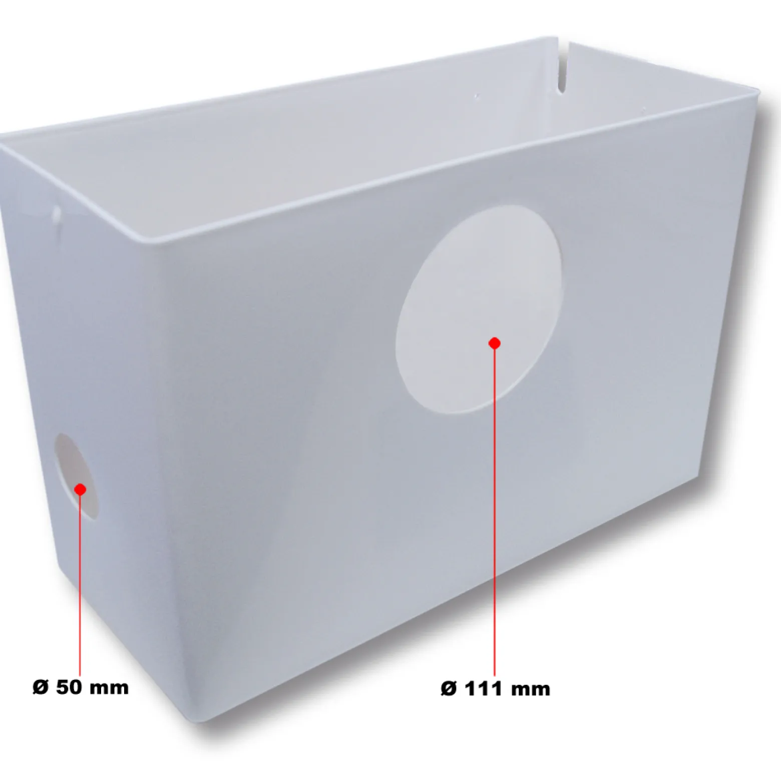 Wiltec Gehäuse für 3/1 Kleinhebeanlage 600 W, Ersatzteil mit 2 Anschlussgrößen 1 x DN40 und 1 x DN100, Ersatz aus Kunststoff für Abwasserhebeanlage