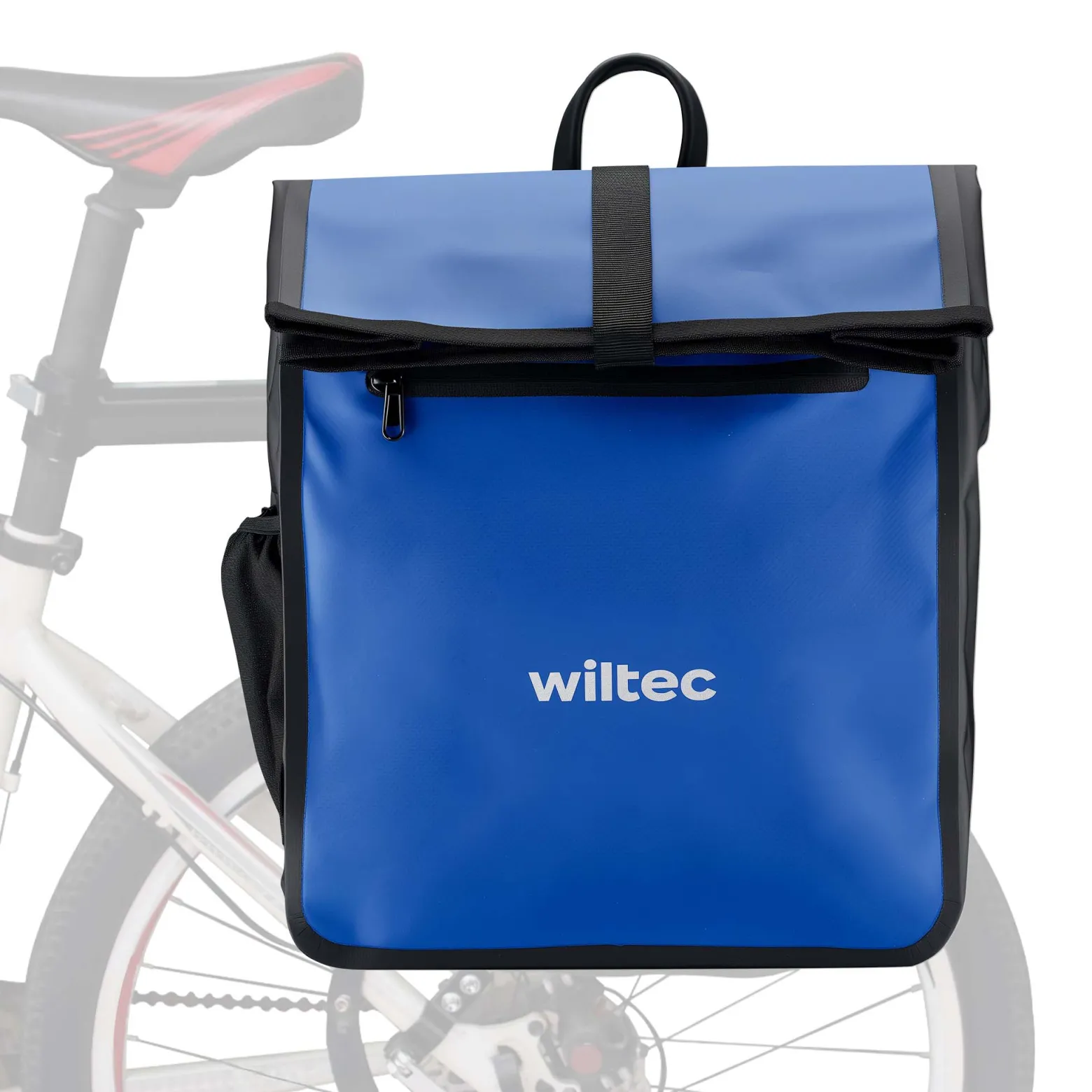 Wiltec Gepäckträgertasche blau, Fahrradtasche Gepäckträger 22 l Stauraum, wasserresistente Fahrrad Tasche, Gepäcktasche leichte Handhabung