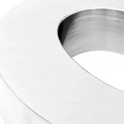 Wiltec Hausnummer 6 silberfarbene Edelstahl Hausnummer in modernem 3D-Design, Höhe 20 cm, Schrift Arial, rostfrei und witterungsbeständig, mit Montagematerial