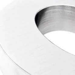 Wiltec Hausnummer 0 silberfarbene Edelstahl Hausnummer in modernem 3D-Design, Höhe 20 cm, Schrift Arial, rostfrei und witterungsbeständig, mit Montagematerial