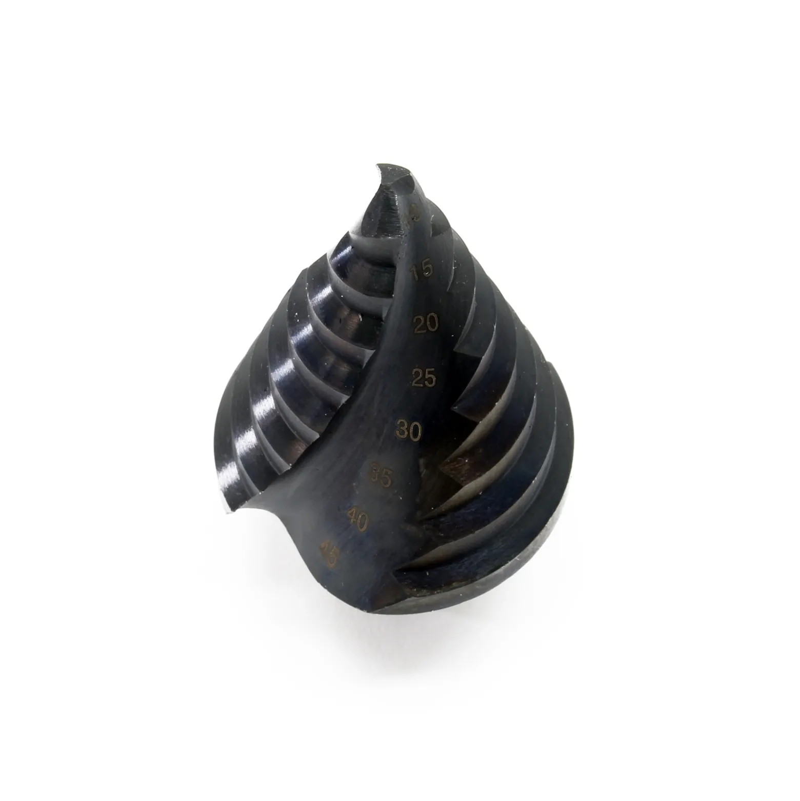 Wiltec HSS Stufenbohrer titanbeschichtet, 10-45 mm, Kegelbohrer mit Titanbeschichtung, Schälbohrer für Stahl und Kunststoff, Konusbohrer Senkbohrer Entgratbohrer