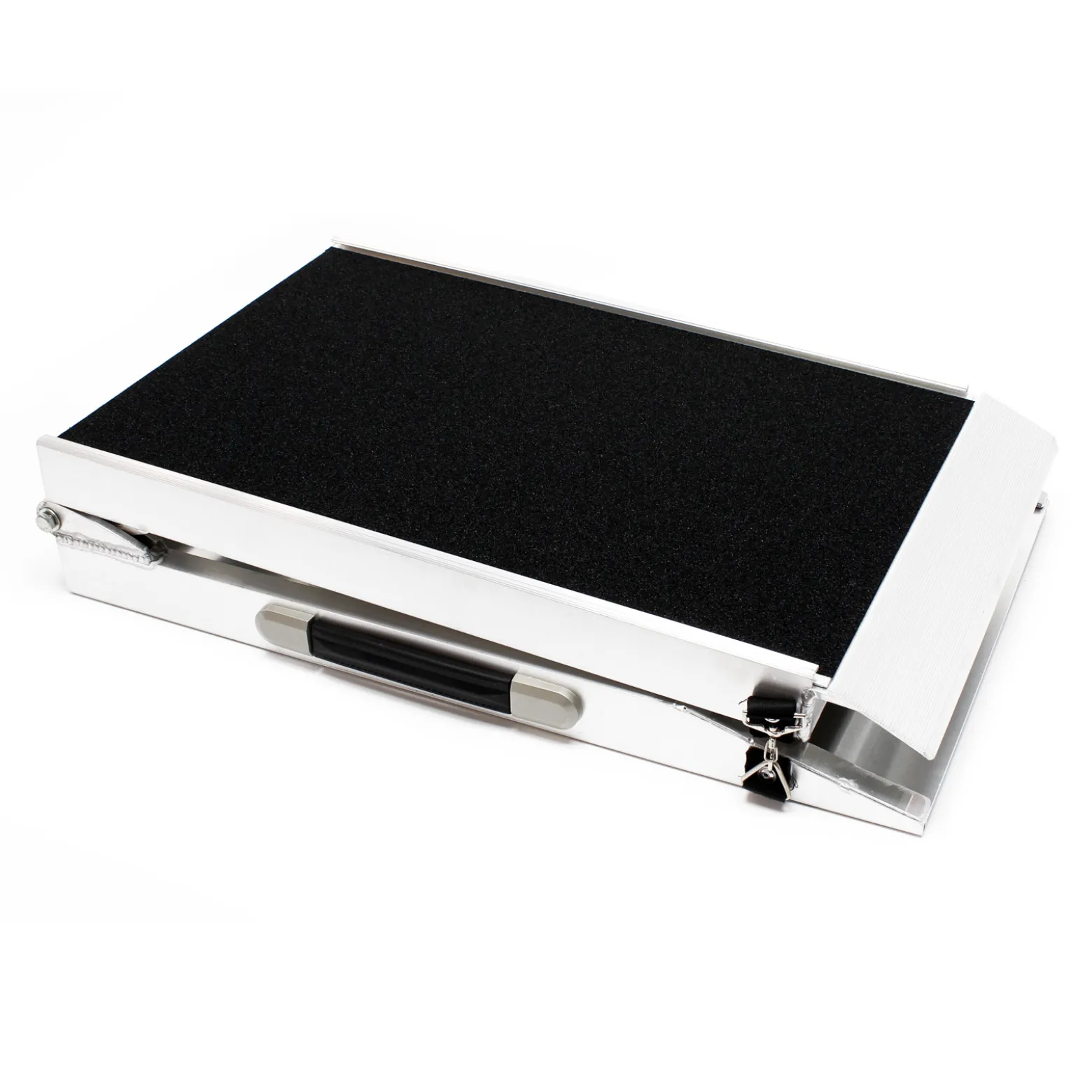 Wiltec Hunderampe faltbar, 183 x 49 cm, geklappt 92 x 49 cm, aus Aluminium, rutschsicher, Traglast bis zu 115 kg, Haustierrampe