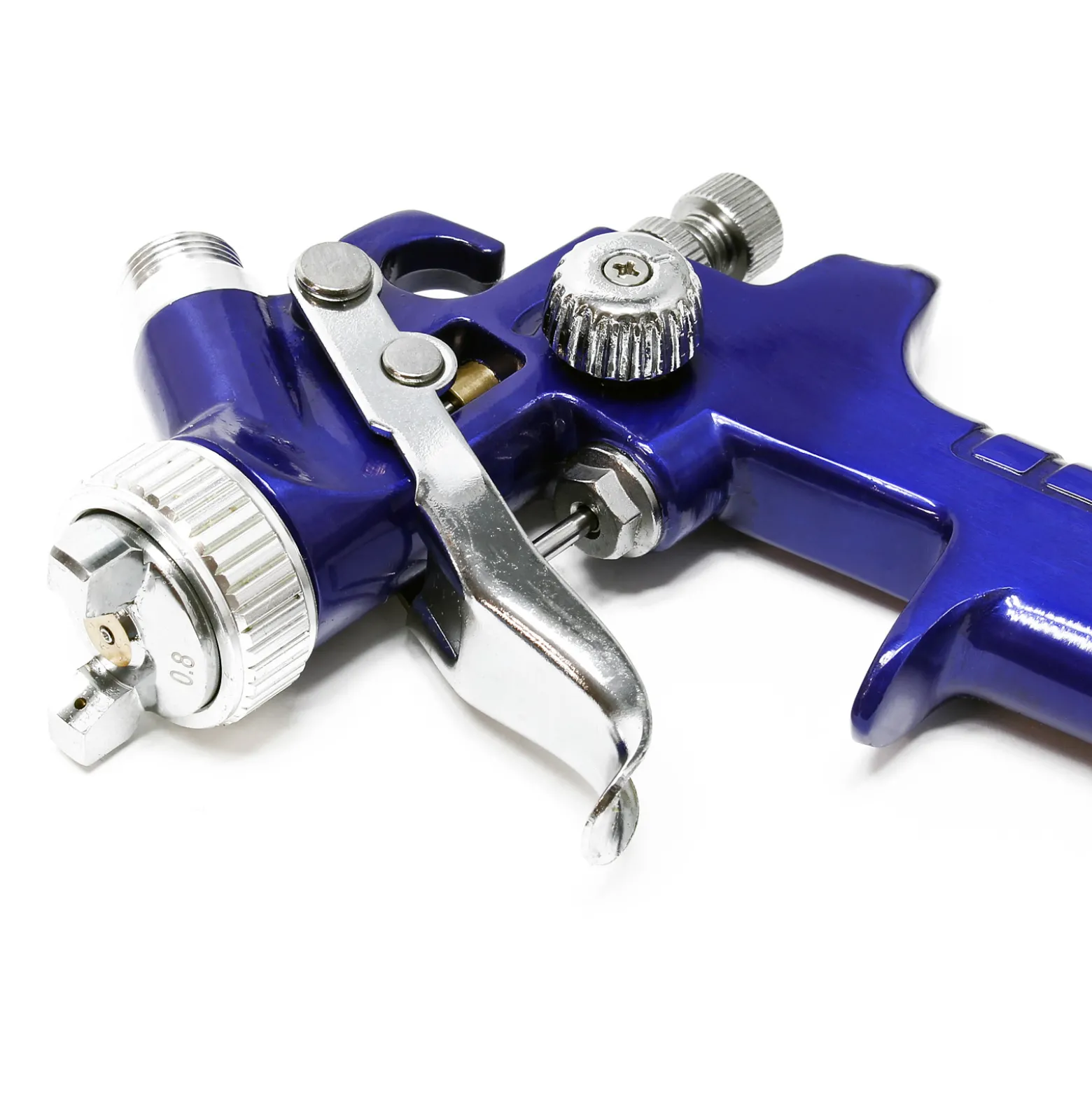 Wiltec HVLP Lackierpistole H2000P, 0,8 mm 0,5 mm Düse, 125 ml Becher, 280 mm Strahlbreite, Spritzpistole Sprühpistole Airbrushpistole