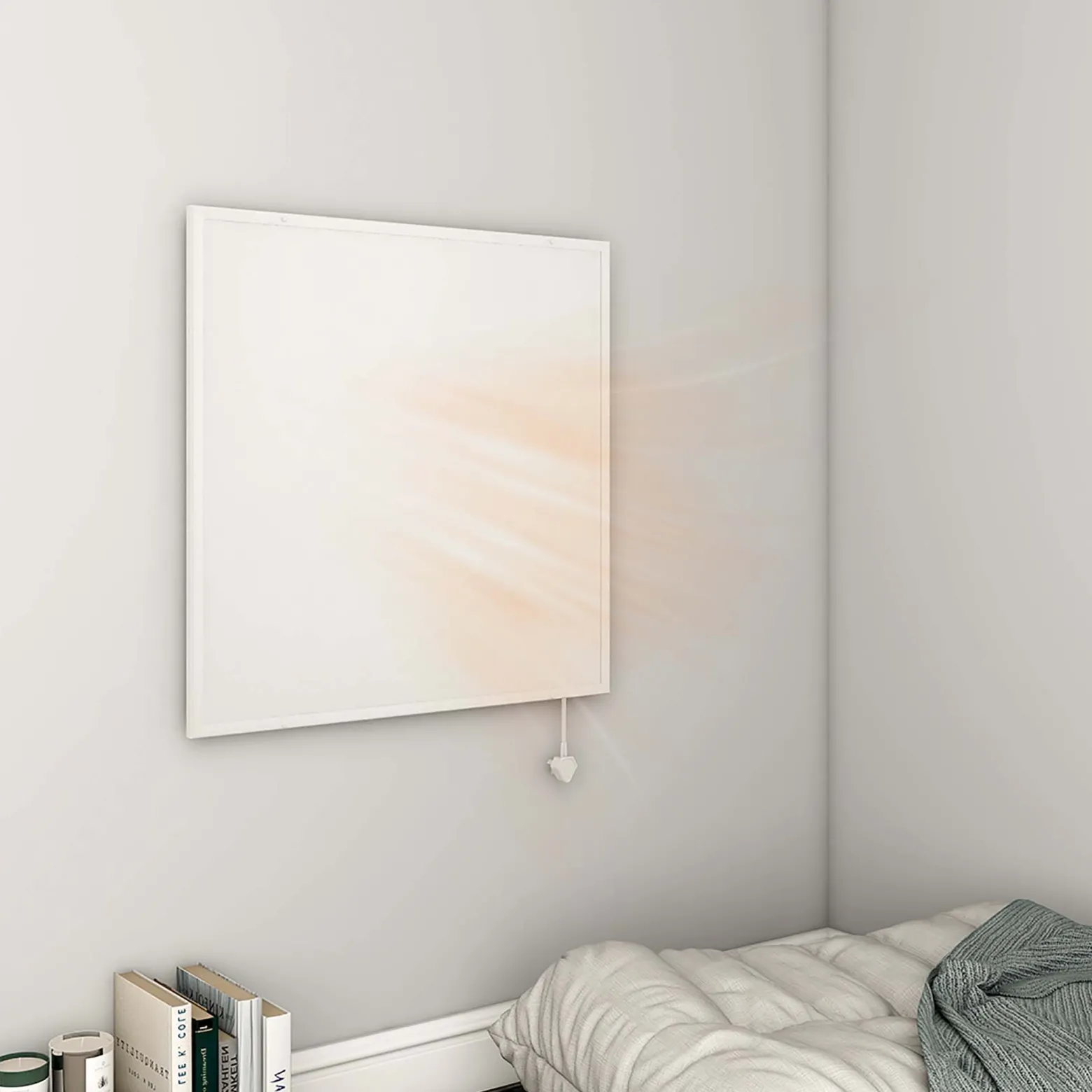 Wiltec Infrarotheizung 290 Watt, energieeffizienter Heizkörper, Wandmontage Elektroheizung , Heizpaneel, IR Heizung