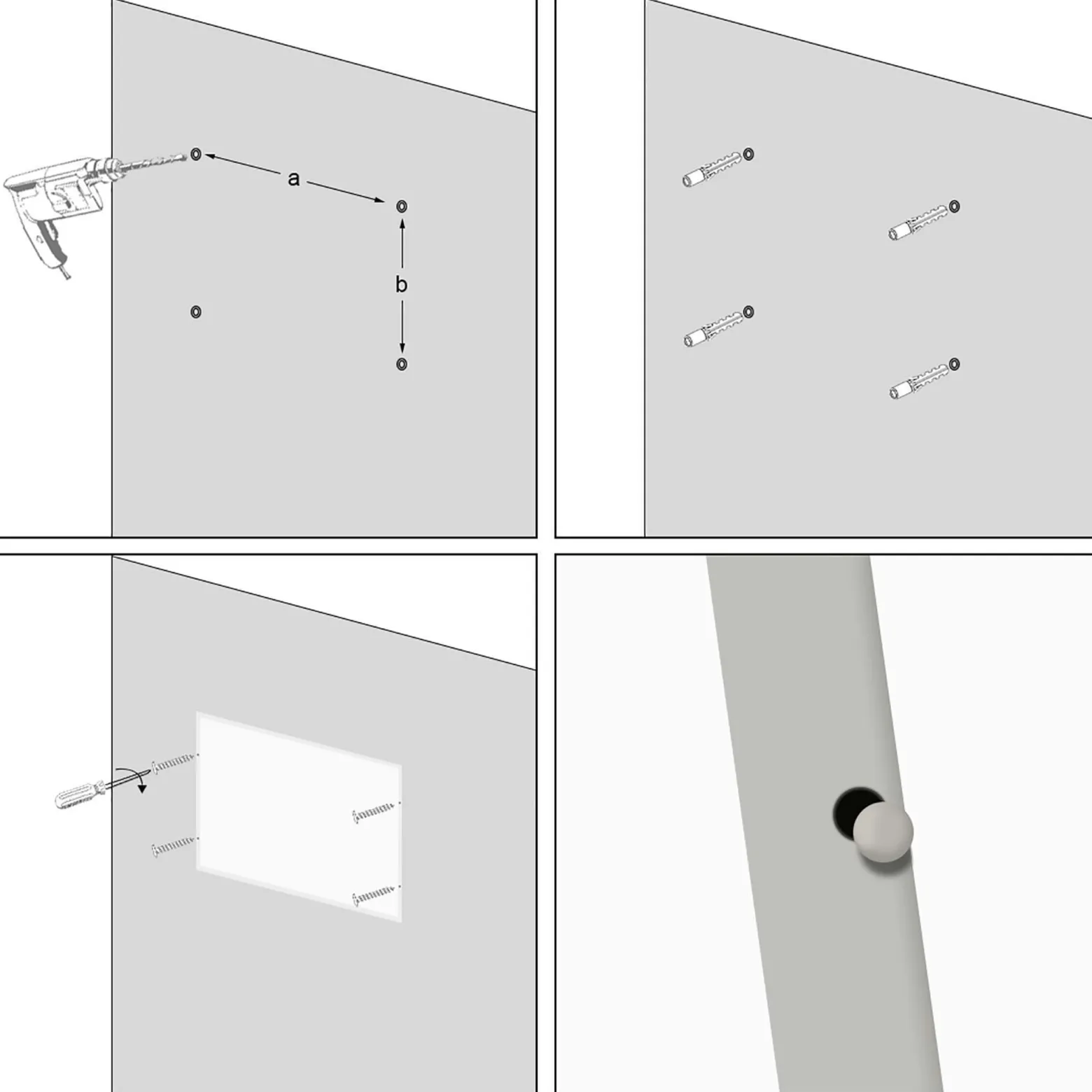 Wiltec Infrarotheizung 1050 Watt, energieeffizienter Heizkörper, Wandmontage Elektroheizung, Heizpaneel, IR Heizung