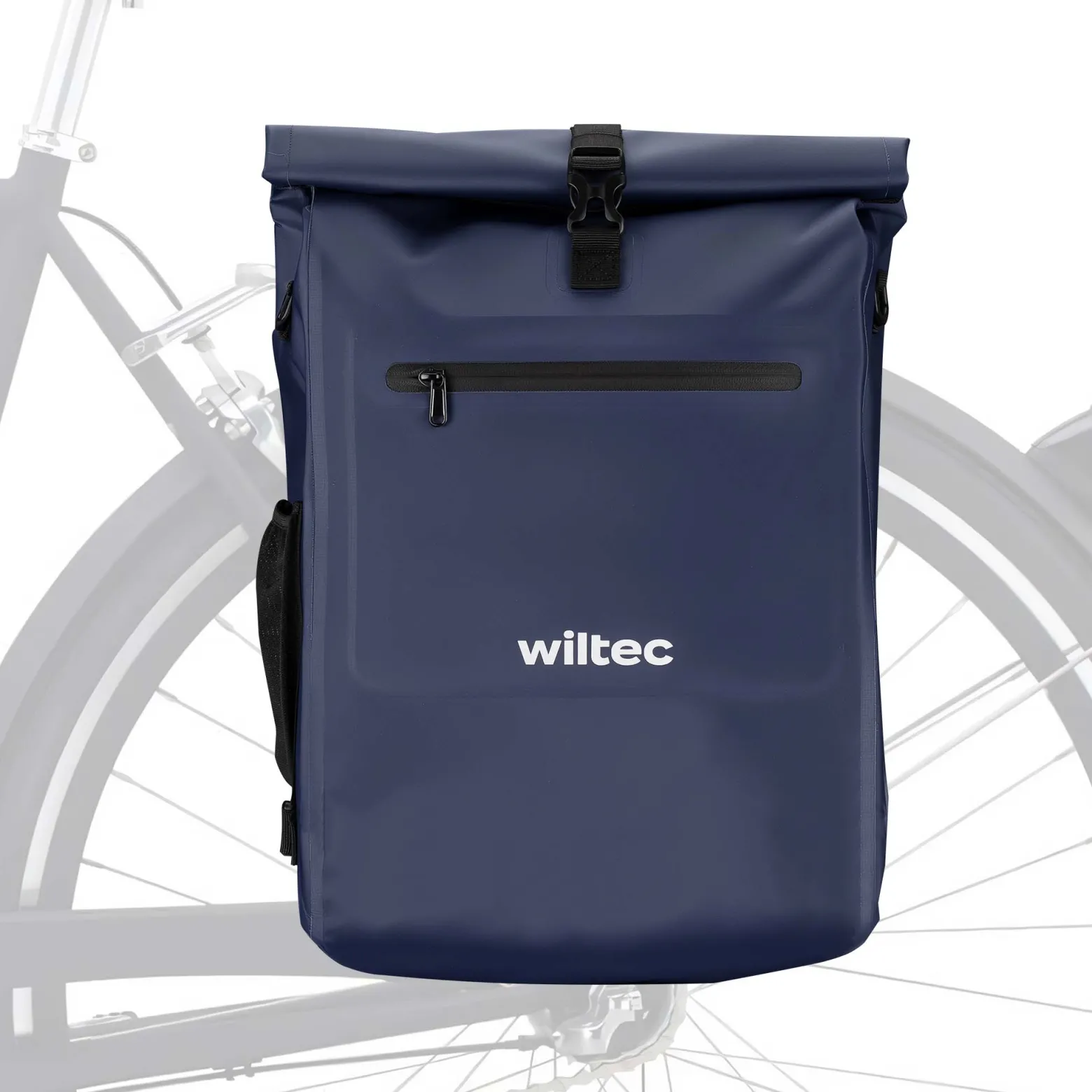 Wiltec 3 in 1 Gepäckträgertasche blau, Fahrradtasche Rucksack 25 l Stauraum, Gepäcktasche mit Laptopfach, wasserresistente Fahrrad Tasche