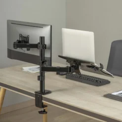 Wiltec 2in1 Halterung für Monitor und Laptop Monitorhalter und Notebookhalter VESA 75x75/100x100