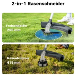 Wiltec 4-in-1 Multifunktionsgerät mit 2-Takt-Motor mit Rucksack, Backpacker Multigartengerät, Multitool Gartenwerkzeug mit u.a. Rasentrimmer