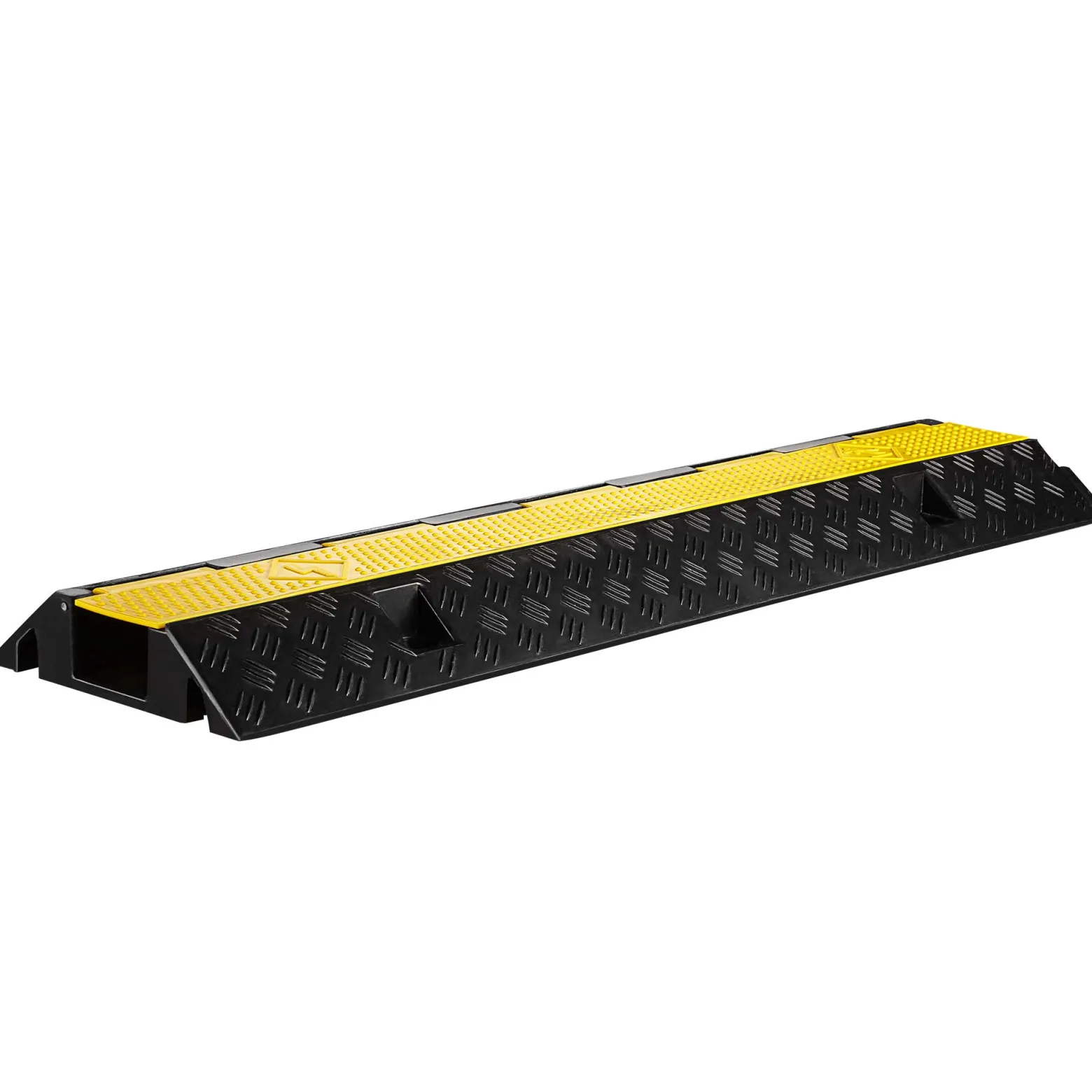 Wiltec Kanal Kabelbrücke 98 x 26 x 6,5 cm, Kabelkanal 15 t Tragkraft, Überfahrschutz bis 30 km/h, Kabel Trittschutz für Außenbereich, Schlauchbrücke aus PP und Gummi