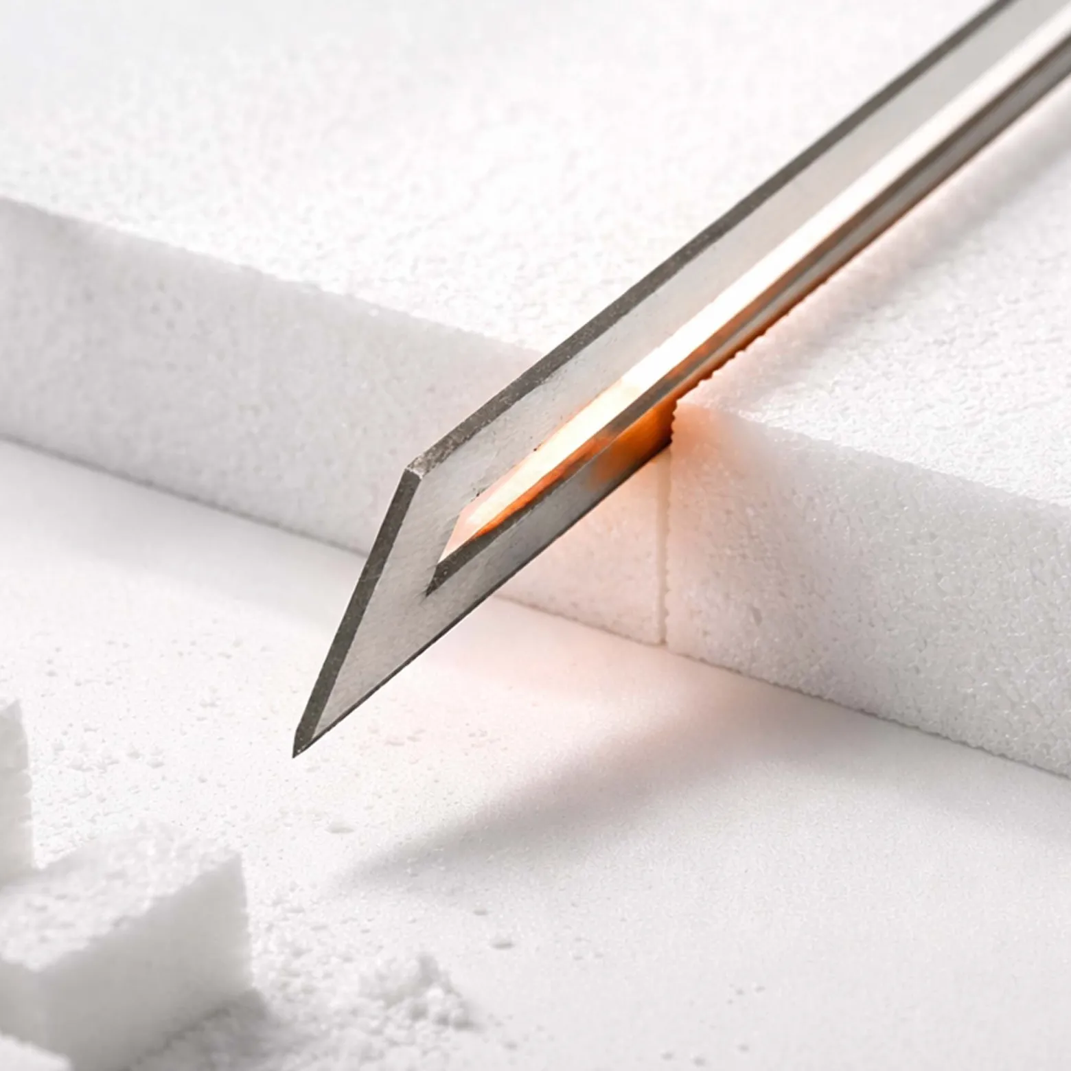 Wiltec Klinge für Styroporschneider 200mm, gehärtet, gerade, schneidet Styropor, Styrodur & andere Dämmstoffe mit Nickel-Chrom-Legierung für Heißrahtschneider