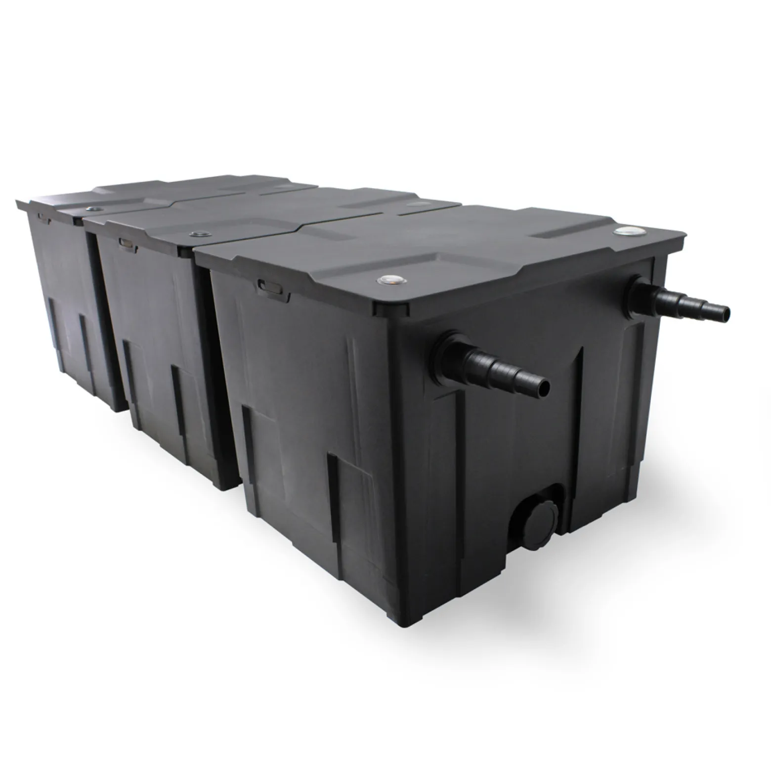 Wiltec Komplettset: CBF-350C Teichfilter bis 90000 L Teichfilteranlage Durchlauffilter, NEO10000 Teichpumpe 10000l/h 80W, CUV-236 Teichklärer 36W, 25m Teichschlauch 25 mm, CSP-250 Skimmer 2500l/h 45W