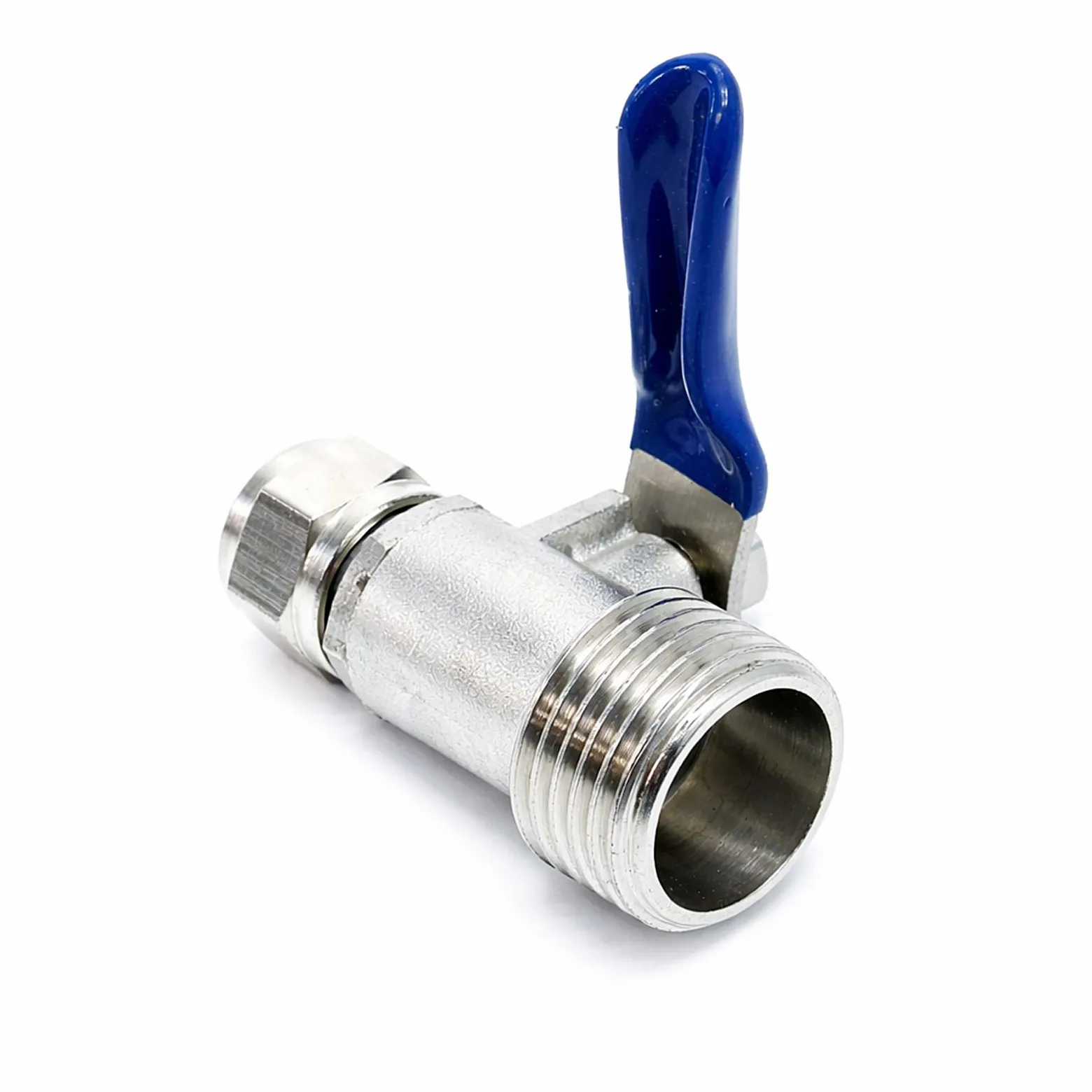 Wiltec Kugelventil mit Jaco Fitting, 20,67 mm (1/2") AG und Schlauchanschluss Ø 10 mm, Ventil für Umkehrosmose, für Trinkwasser, Osmose (RO)