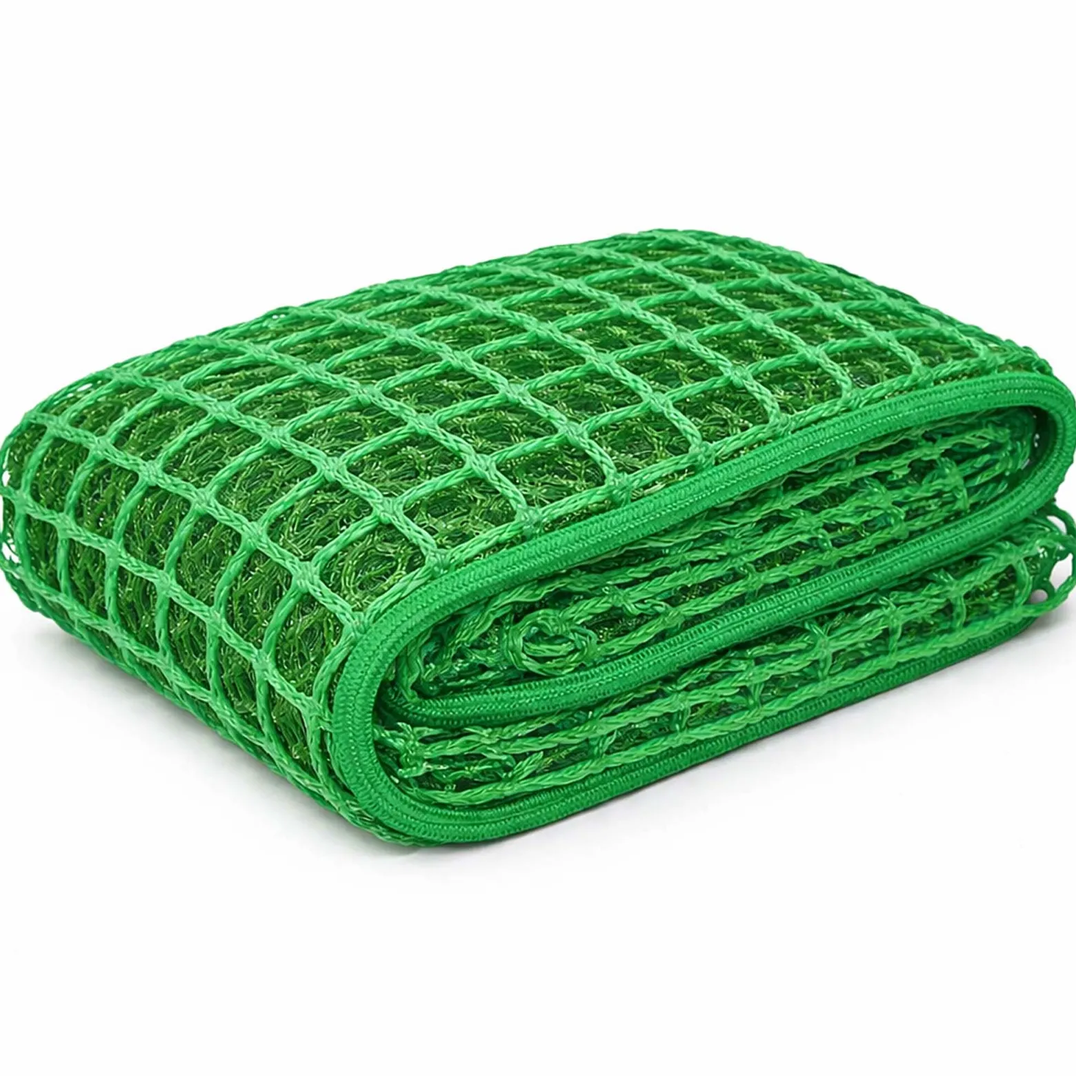 Wiltec Ladungssicherungsnetz 3,5x2,5m Grün Masche 4,5x4,5 cm Stärke 3 mm Polypropylen Transportnetz für Anhänger mit Randkördel Witterungsbeständig Ladung Sicherheit