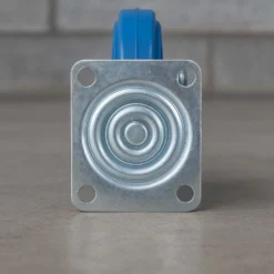 Wiltec Lenkrolle 100mm bis 150kg mit Kunststoffrad und Anbauplatte Transportrolle leiser Lauf, ungebremst Möbelrolle Laufrolle Möbel-Lenkrolle