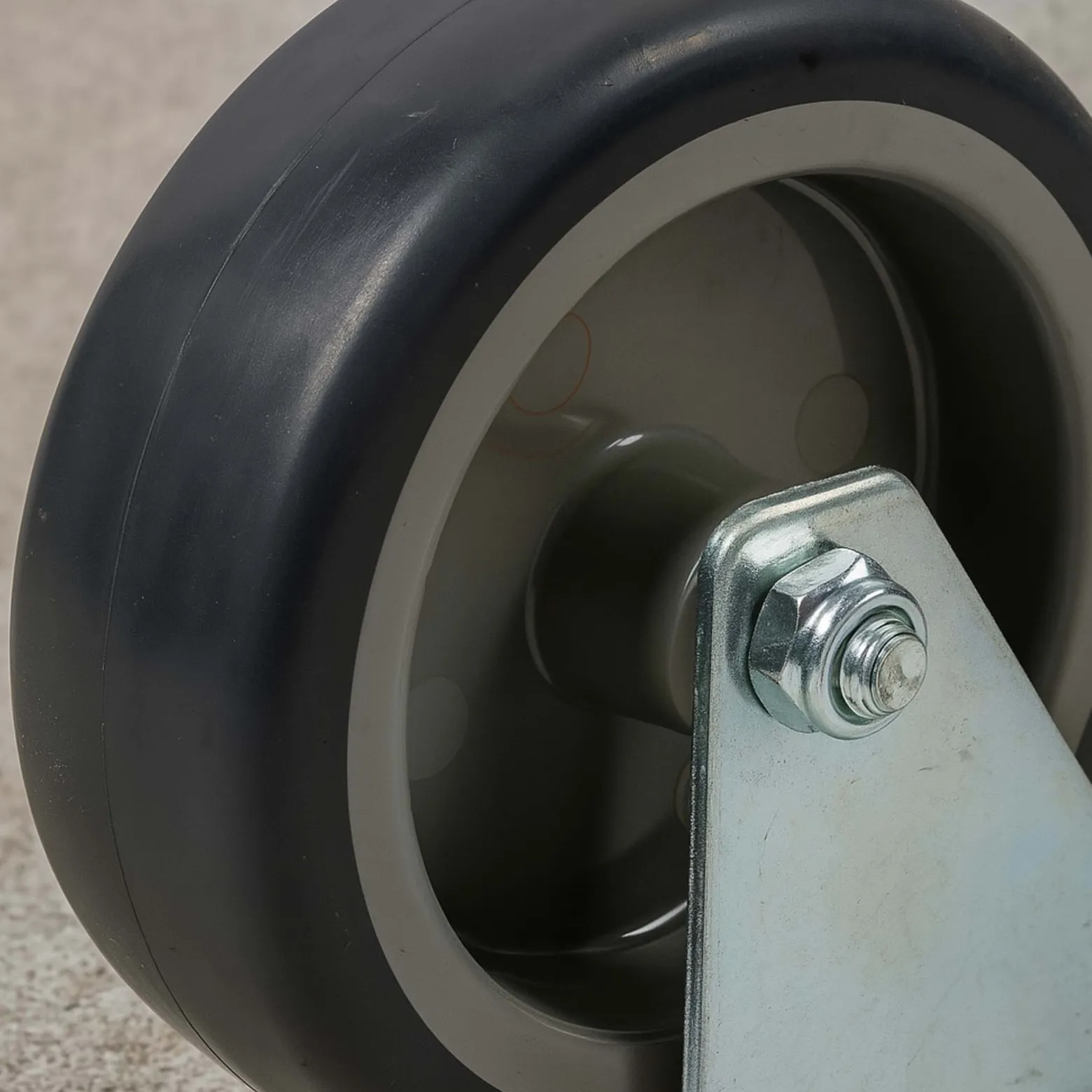 Wiltec Lenkrolle 75mm bis 75kg mit Kunststoffrad und Anbauplatte Transportrolle leiser Lauf, ungebremst Möbelrolle Laufrolle Möbel-Lenkrolle