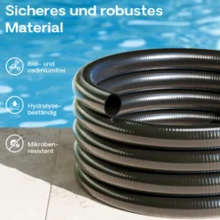 Wiltec Luisiana OM/I 5m flexibler Teichschlauch Ø40mm 470g/m Pumpenschlauch Schlauch Pumpe Saugschlauch Druckschlauch