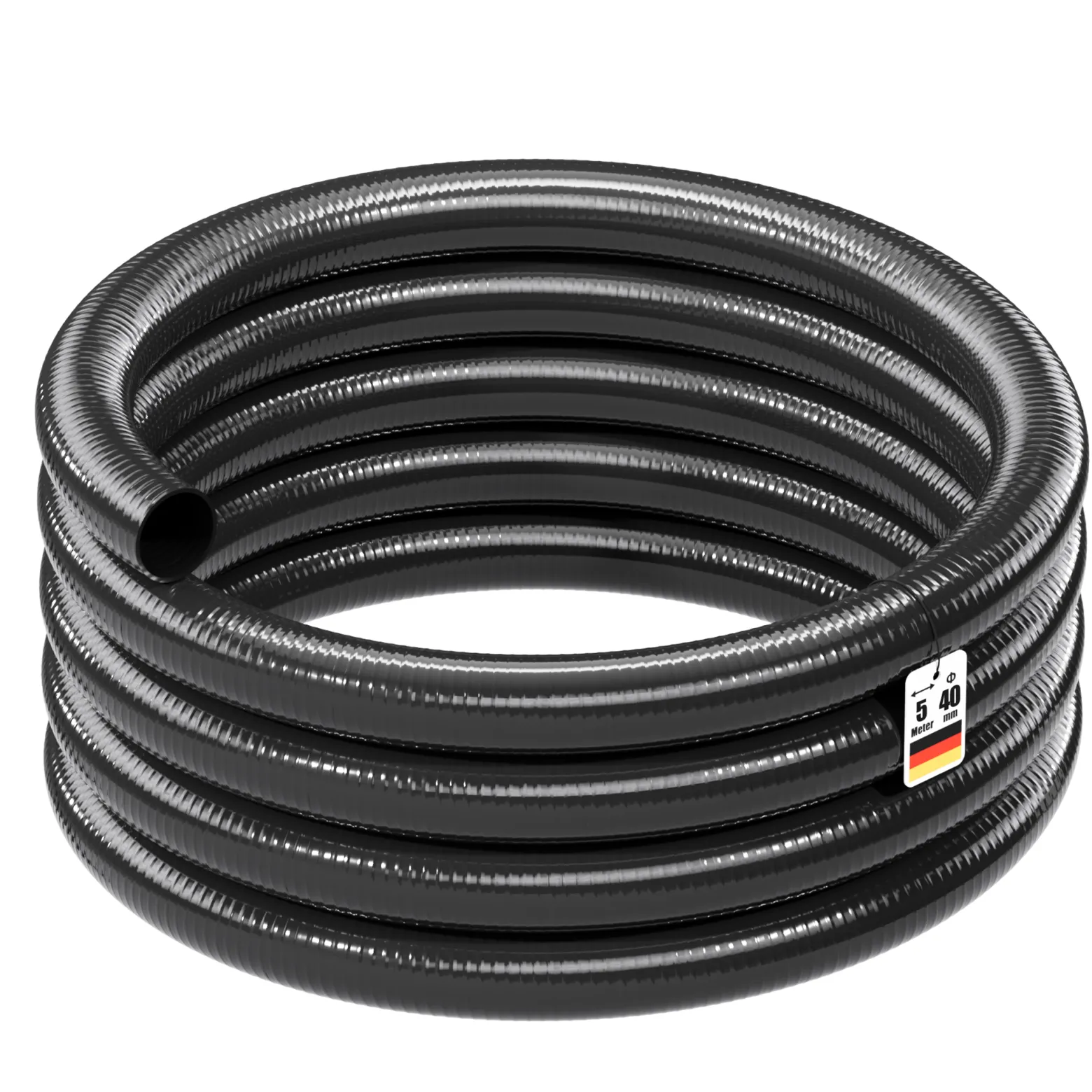 Wiltec Luisiana OM/I 5m flexibler Teichschlauch Ø40mm 470g/m Pumpenschlauch Schlauch Pumpe Saugschlauch Druckschlauch