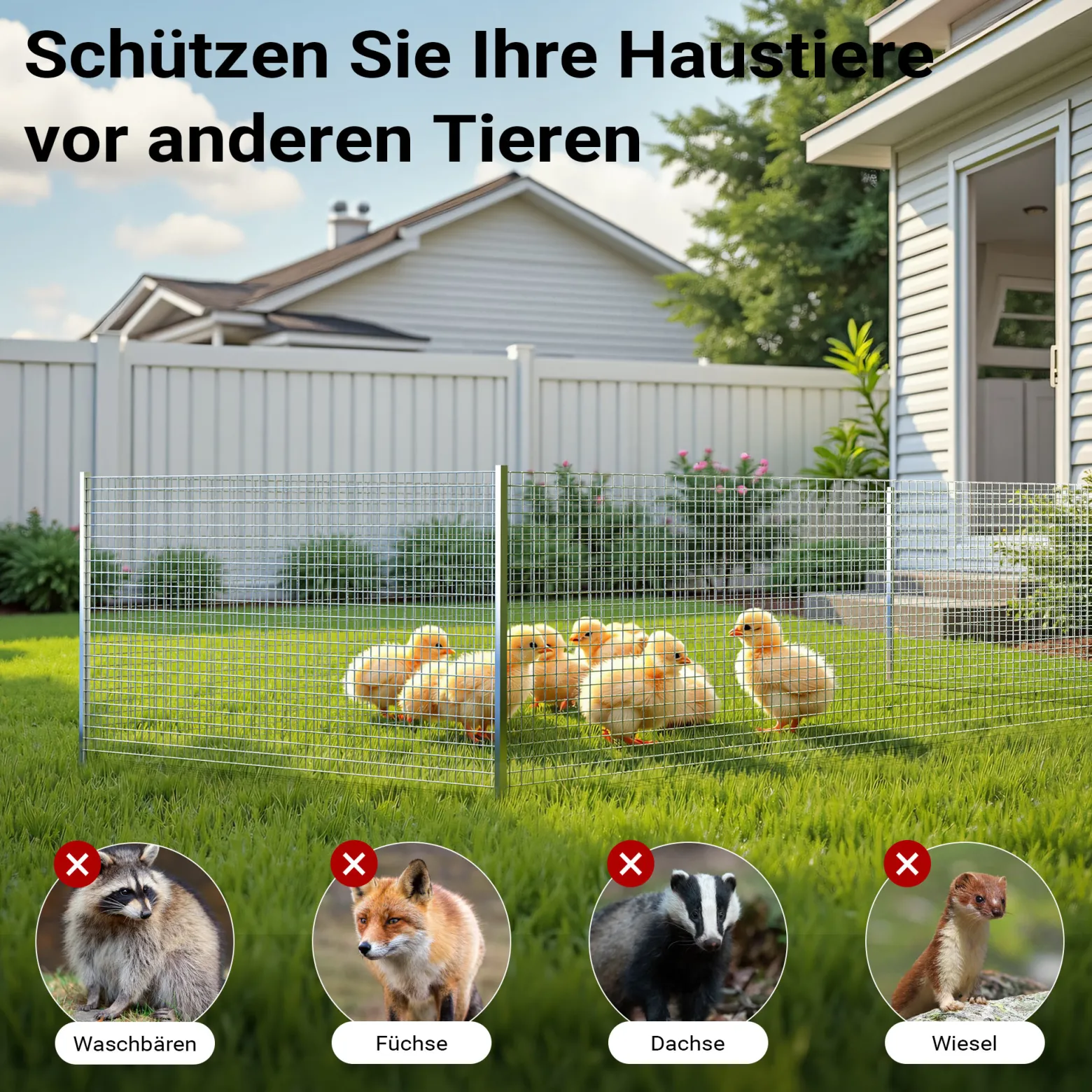 Wiltec Maschendrahtzaun 50 cm x 25 m 0,75 mm stark 19 x 19 mm Maschengröße, Volierendraht 4-Eck aus Stahl verzinkt, Drahtgitter, Vogeldraht