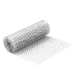 Wiltec Maschendrahtzaun 50 cm x 10 m, 1,2 mm stark 25 x 25 mm Maschengröße, Volierendraht 4-Eck aus Stahl verzinkt, Drahtgitter, Vogeldraht