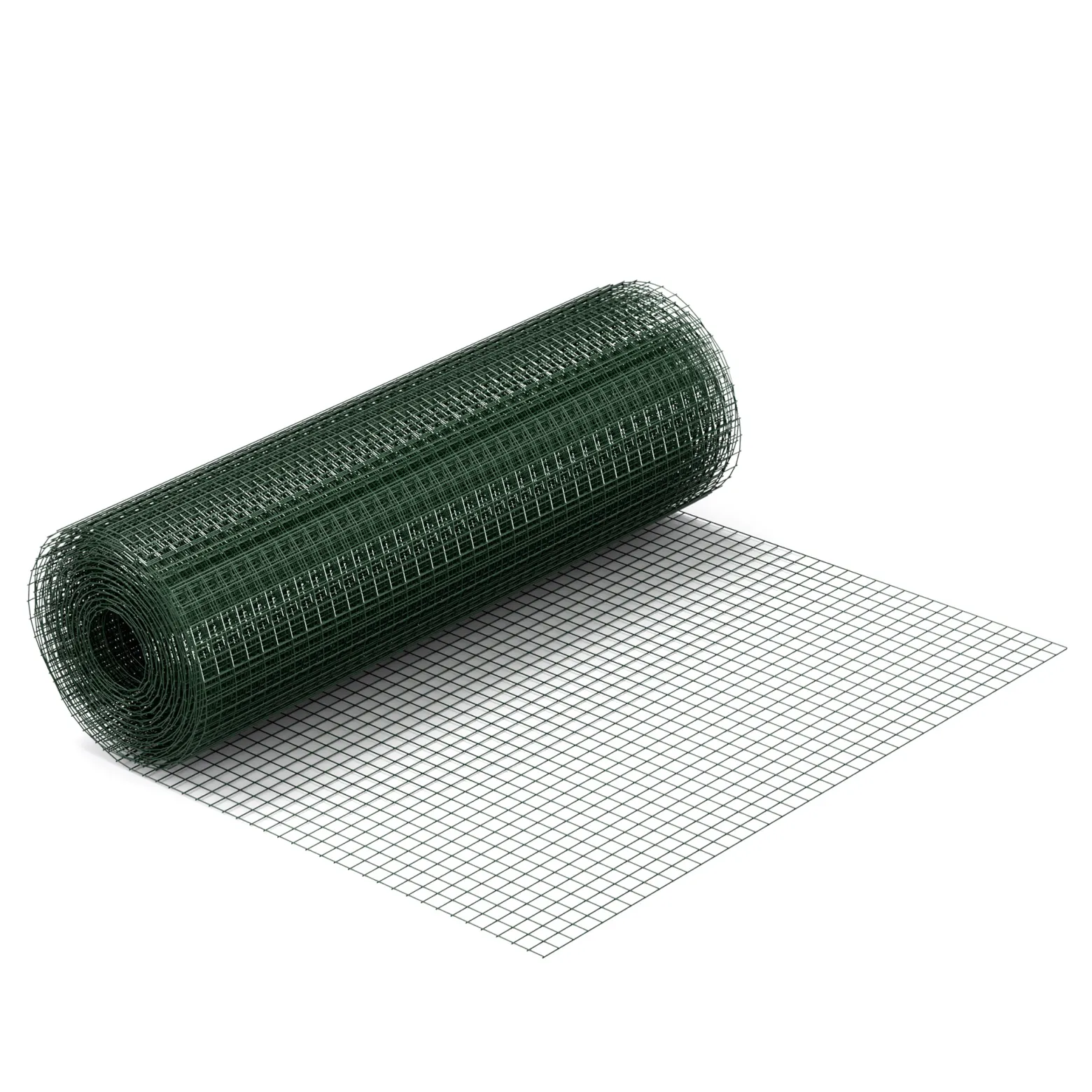 Wiltec Maschendrahtzaun Grün 1x5 m 50 cm Höhe 0,9 mm Stärke 19x19 mm Maschengröße, Volierendraht 4-Eck aus Stahl verzinkt, Drahtgitter, Vogeldraht