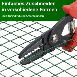 Wiltec Maschendrahtzaun Grün 1x25 m 100 cm Höhe 0,9 mm Stärke 19x19 mm Maschengröße, Volierendraht 4-Eck aus Stahl verzinkt, Drahtgitter, Vogeldraht
