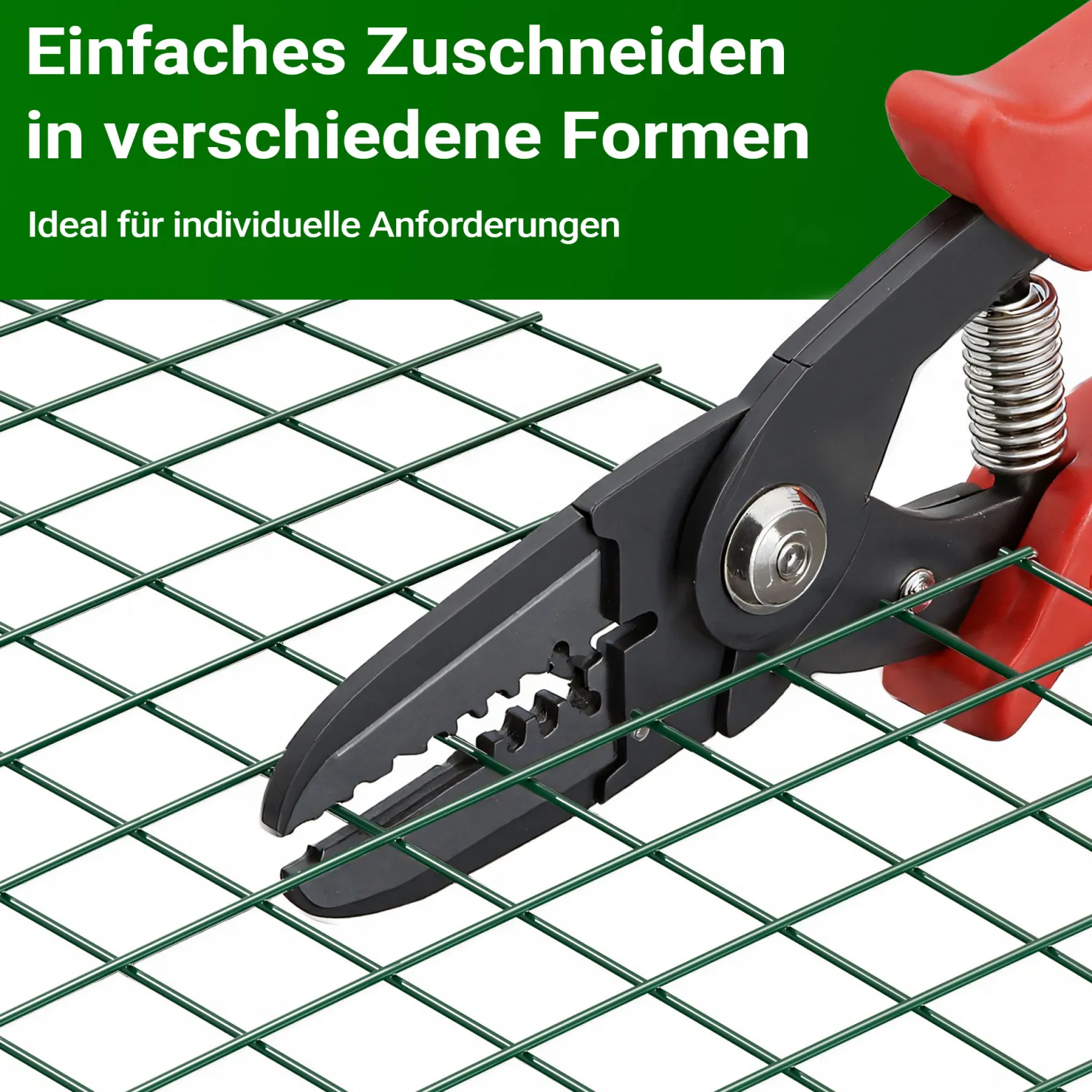 Wiltec Maschendrahtzaun Grün 1x25 m 100 cm Höhe 0,9 mm Stärke 19x19 mm Maschengröße, Volierendraht 4-Eck aus Stahl verzinkt, Drahtgitter, Vogeldraht