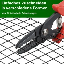 Wiltec Maschendrahtzaun Schwarz 100 cm x 25 m, 0,9 mm Stärke 12x12 mm Maschengröße, Volierendraht 4-Eck aus Stahl verzinkt, Drahtgitter, Vogeldraht