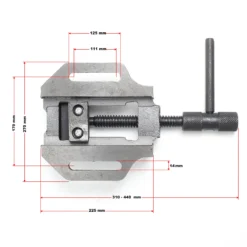 Wiltec Maschinenschraubstock 150 mm Backenbreite, Schraubstock für Werkstatt, Bohrmaschinenschraubstock als Spannwerkzeug