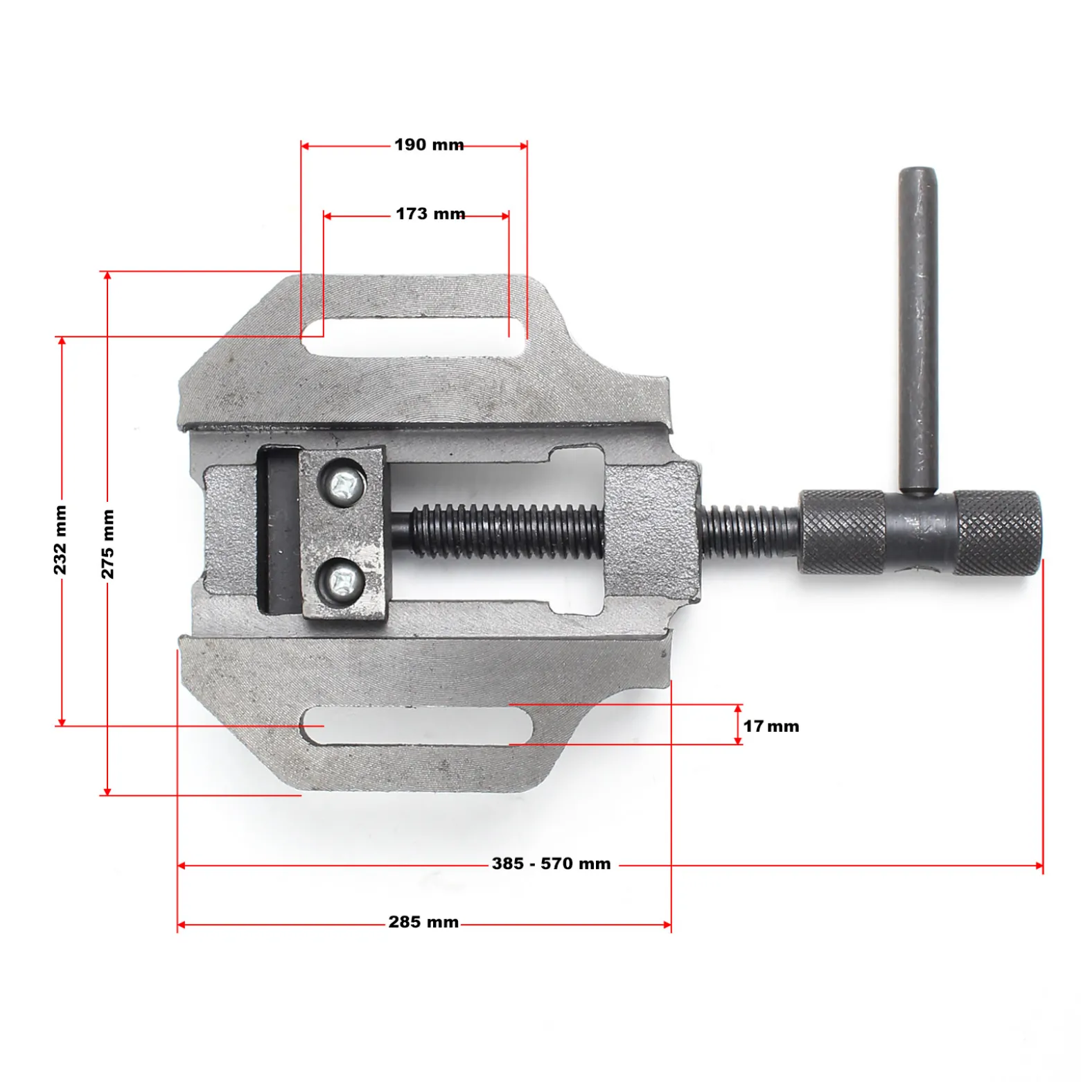 Wiltec Maschinenschraubstock 200 mm Backenbreite, Schraubstock für Werkstatt, Bohrmaschinenschraubstock als Spannwerkzeug