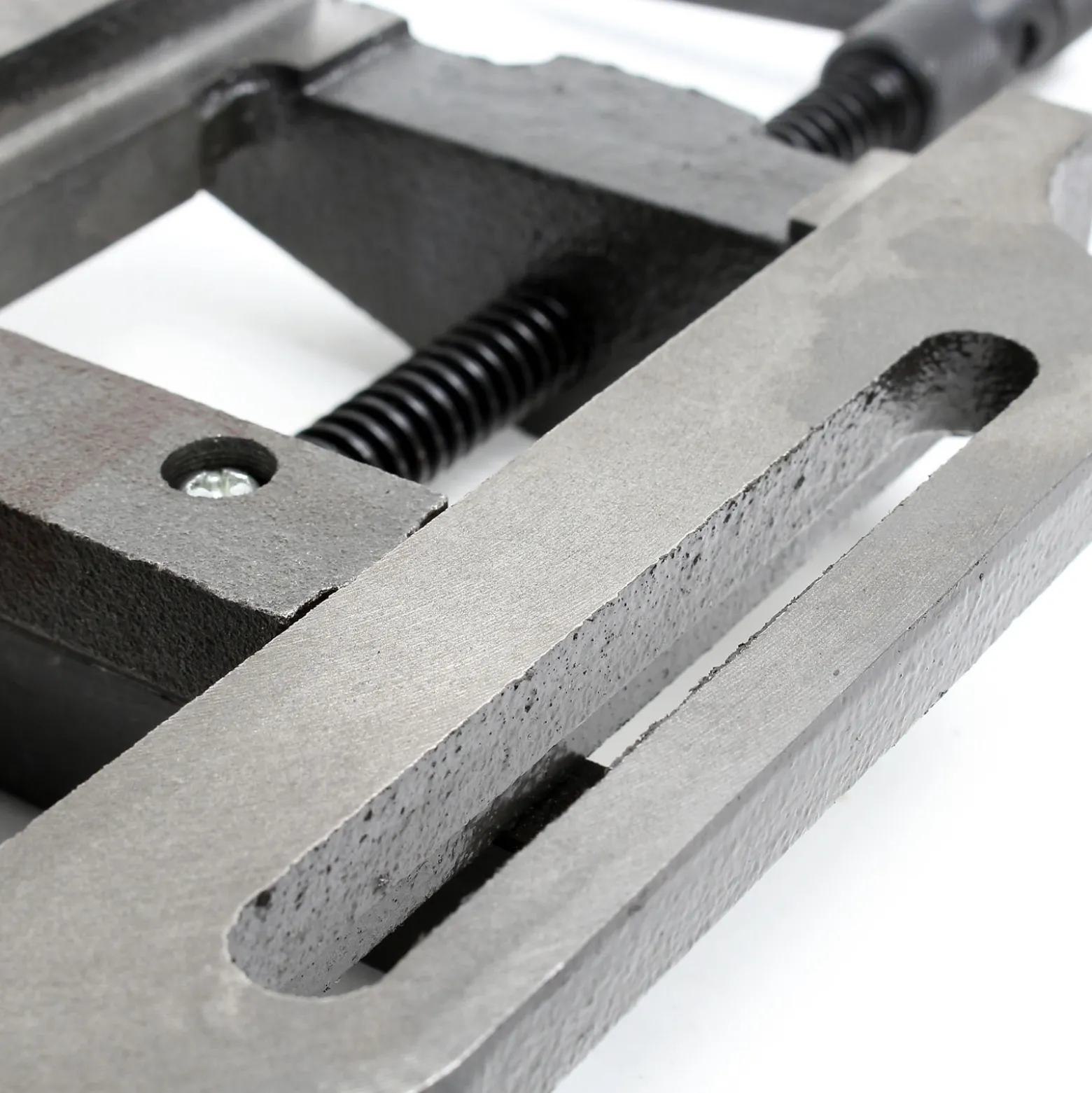 Wiltec Maschinenschraubstock 125 mm Backenbreite, Schraubstock für Werkstatt, Bohrmaschinenschraubstock als Spannwerkzeug