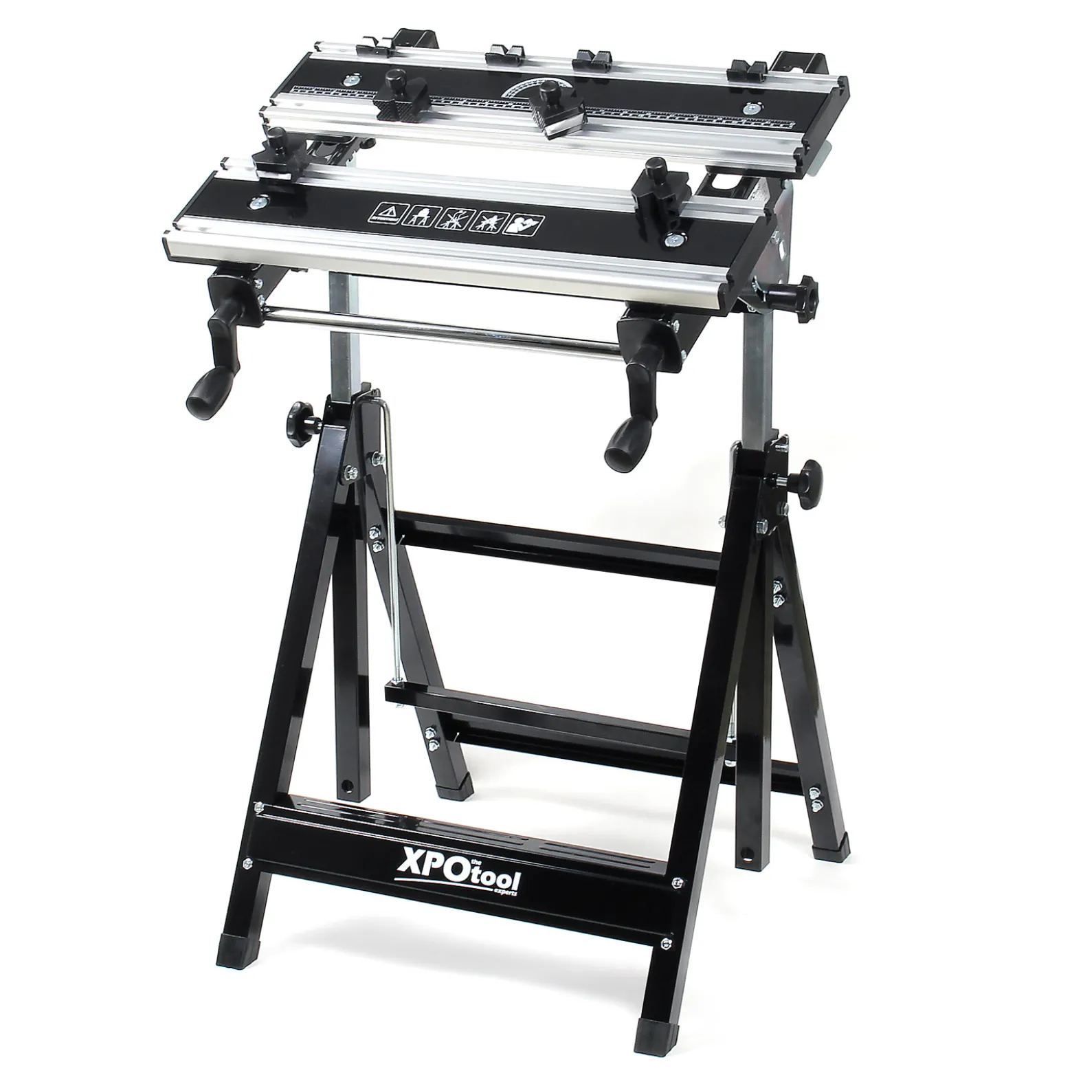 Wiltec Mobile Werkbank bis 100 kg Werktisch klappbar, Arbeitstisch höhenverstellbar 77 - 107 cm, Werkstatttisch mit einstellbarer Neigung