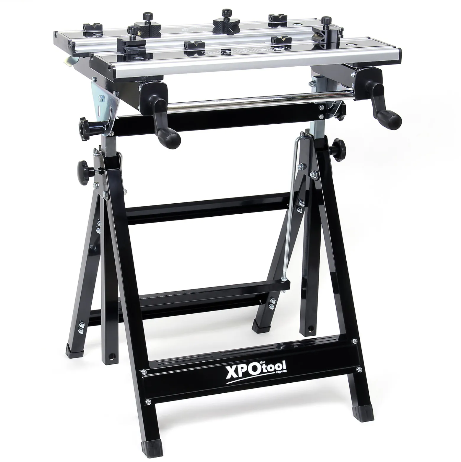 Wiltec Mobile Werkbank bis 100 kg Werktisch klappbar, Arbeitstisch höhenverstellbar 77 - 107 cm, Werkstatttisch mit einstellbarer Neigung