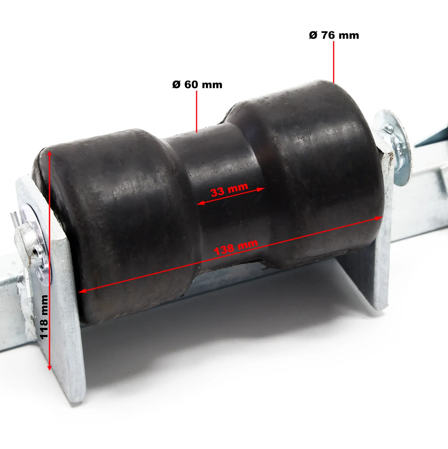 Wiltec Pendelrolle 80 cm, Sliphilfe für Boote bis 500 kg, Sliprollen für Bootstrailer, Zentrierhilfe aus Stahl, Kielrolle mit verstellbarer Winkelneigung