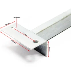 Wiltec Pendelrolle 111 cm, Sliphilfe für Boote bis 1000 kg, Sliprollen für Bootstrailer, Zentrierhilfe aus Stahl, Kielrolle mit verstellbarer Winkelneigung