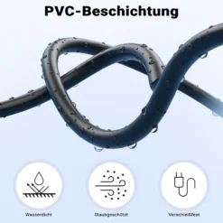 Wiltec 7-poliges Verlängerungskabel 3 m, Anhängerkabel PVC, robustes Elektrokabel mit 2 Steckern, 7-adriges Kabel für Anhänger und Wohnwagen