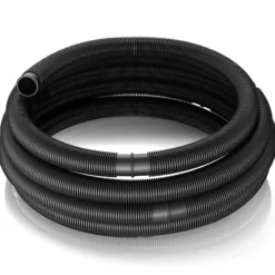 Wiltec Poolschlauch 30 m ⌀38 mm, Schwimmbadschlauch mit Muffen, Pumpenschlauch für Schwimmbecken, Saugschlauch, Solarschlauch