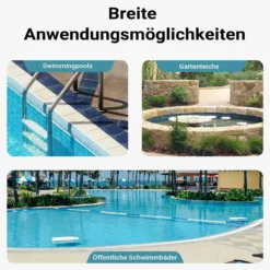 Wiltec Poolschlauch 21 m ⌀32 mm, Schwimmbadschlauch mit Muffen, Pumpenschlauch für Schwimmbecken, Saugschlauch, Solarschlauch