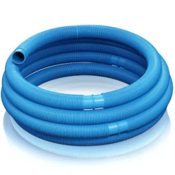 Wiltec Poolschlauch 15 m ⌀32 mm, Schwimmbadschlauch mit Muffen, Pumpenschlauch für Schwimmbecken, Saugschlauch, Solarschlauch