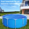 Wiltec Pool Solarfolie Ø 5 m, blau, Poolheizung aus 400 µ starkem PE Film, Poolabdeckung Poolplane Solarplane rund