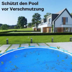 Wiltec Pool Solarfolie Ø 3,6 m, blau, Poolheizung aus 140 µ starkem PE Film, Poolabdeckung Poolplane Solarplane rund