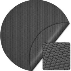 Wiltec Pool Solarfolie Ø 3,6 m, schwarz, Poolheizung aus 400 µ starkem PE Film, Poolabdeckung Poolplane Solarplane rund