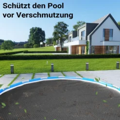 Wiltec Pool Solarfolie Ø 5 m, schwarz, Poolheizung aus 120 µ starkem PE Film, Poolabdeckung Poolplane Solarplane rund